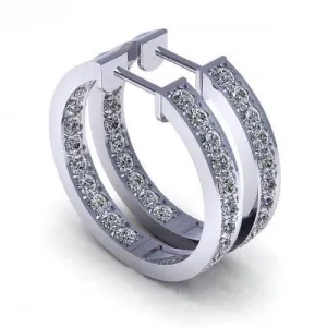 0.80-2.00 CT Round Cut Diamonds - Diamond Earrings