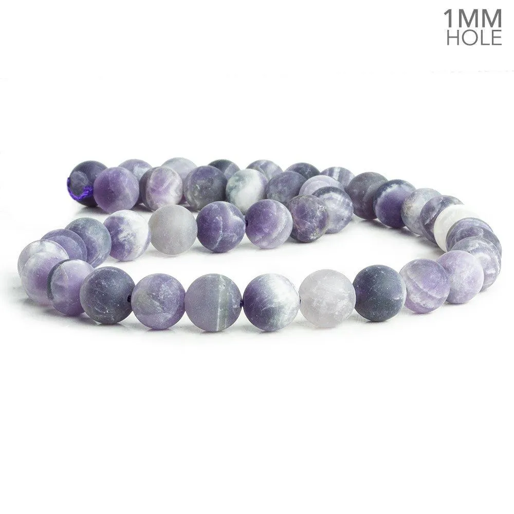 10mm Matte Amethyst Plain Rounds 15.5 inch 38 pieces