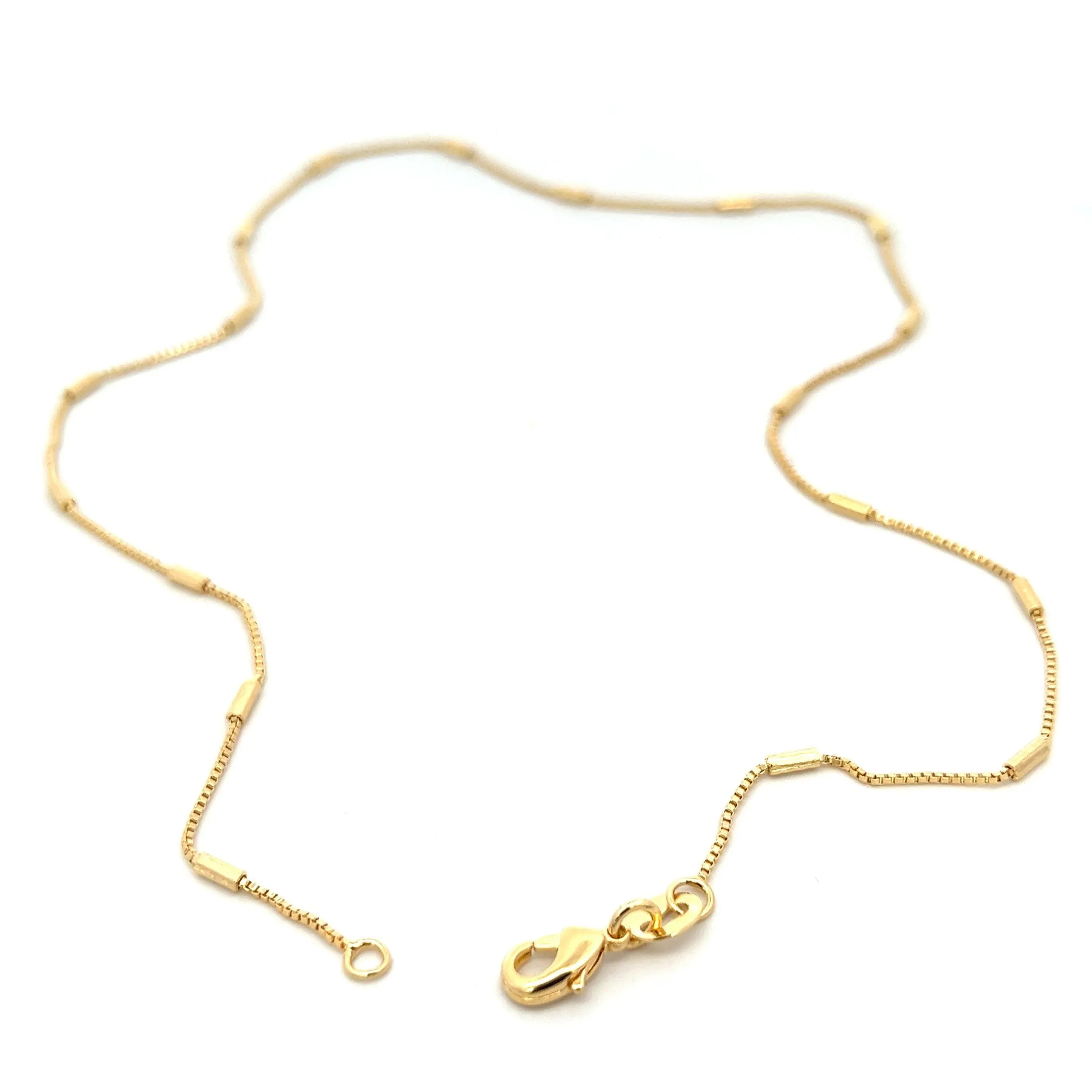 14K-gold-filled bar station necklace - 16"