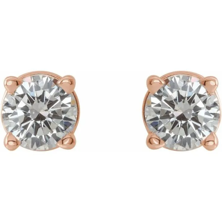 14K Rose 1/3 CTW Natural Diamond Stud Earrings