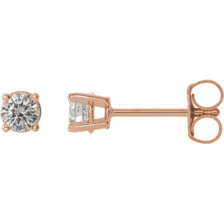 14K Rose 1/3 CTW Natural Diamond Stud Earrings