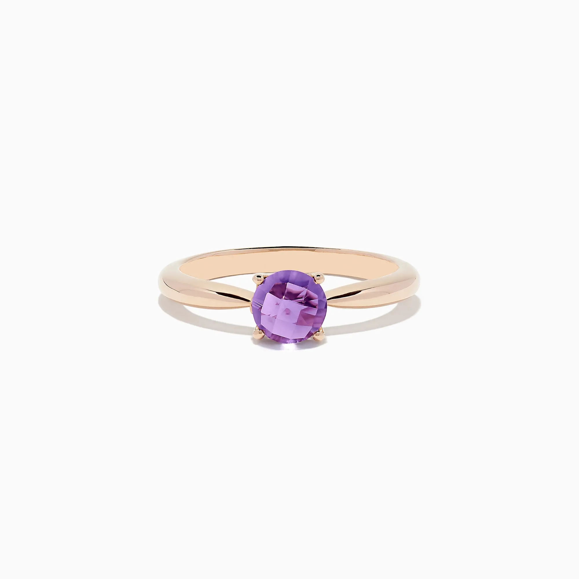 14K Rose Gold Amethyst Ring, 0.81 TCW