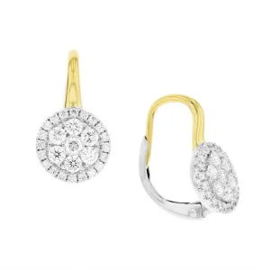 14K Yellow & White Natural Diamond Drop Earrings