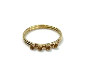 14KGF bezel stacking ring , 14K gold filled , Sku# 4020B4R6