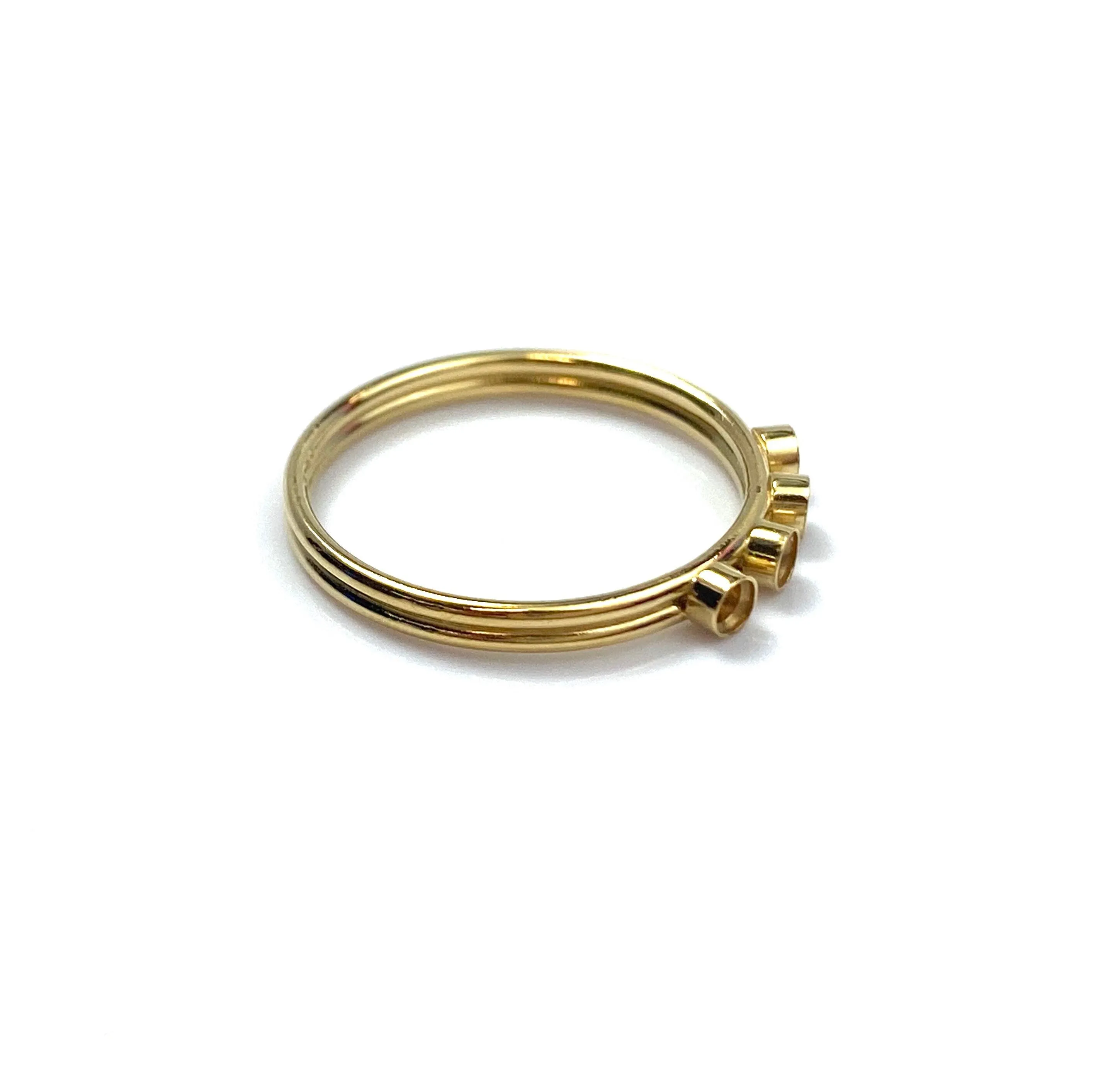 14KGF bezel stacking ring , 14K gold filled , Sku# 4020B4R6