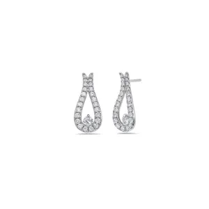 18K Gold Diamond Teardrop Earrings