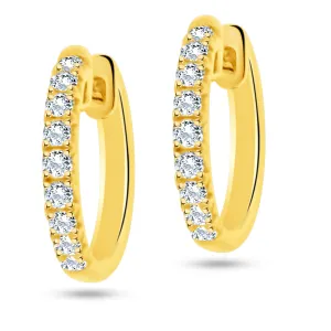 18KY DIAMOND HOOPS .36CT