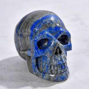 2.2" Natural Lapis Skull Gemstone Carving