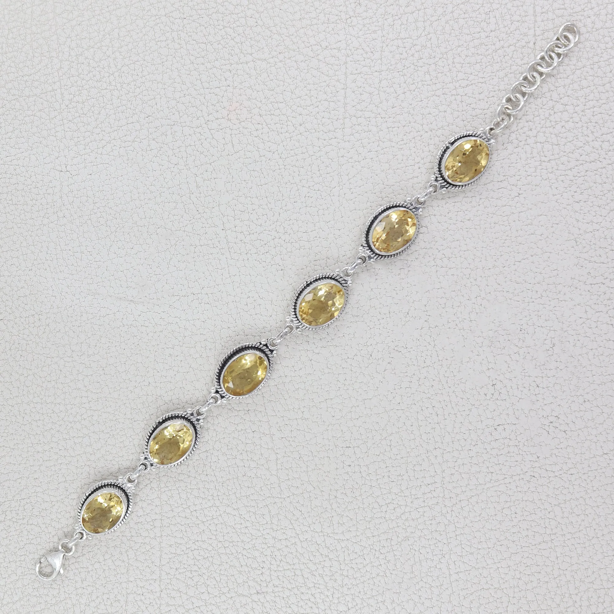 925 Sterling Silver Citrine Bracelet