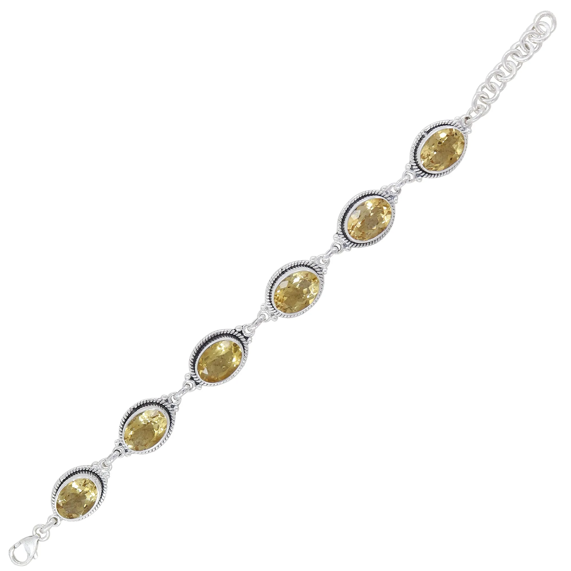 925 Sterling Silver Citrine Bracelet