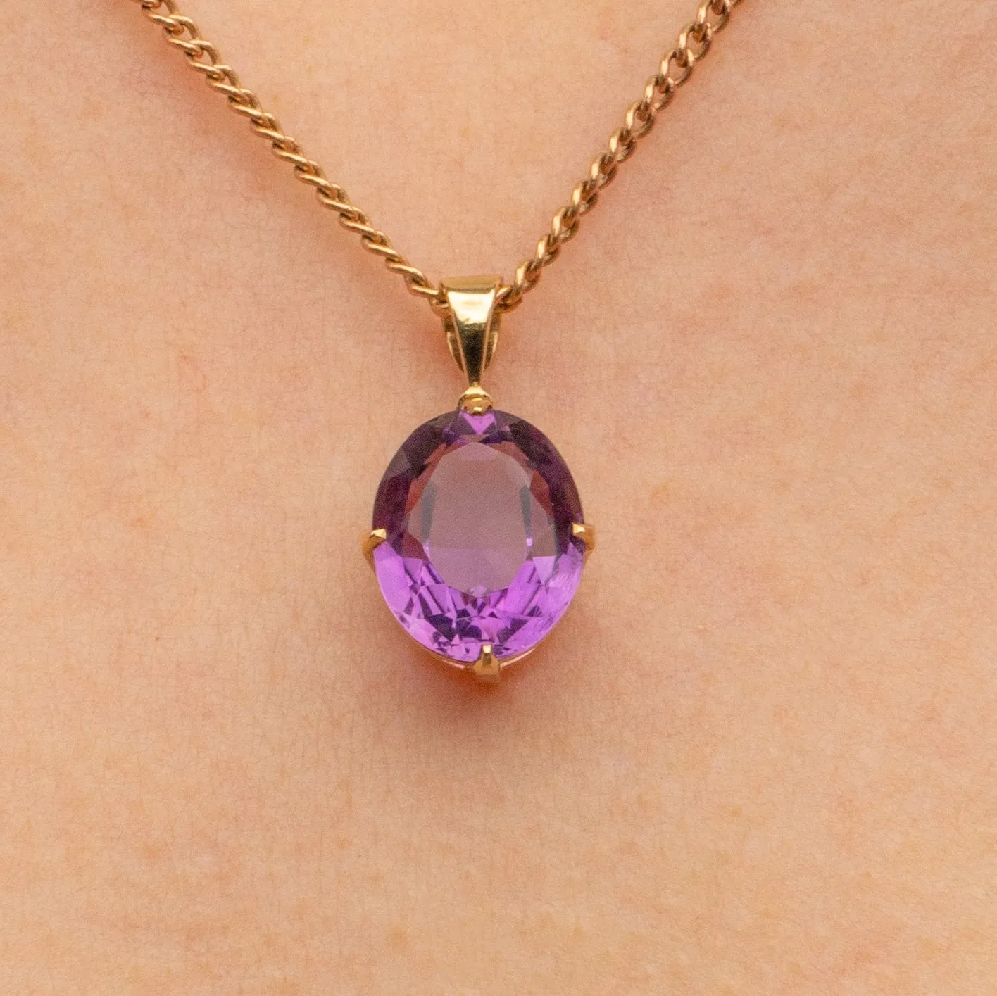 9ct Gold Amethyst Pendant, 5.80ct