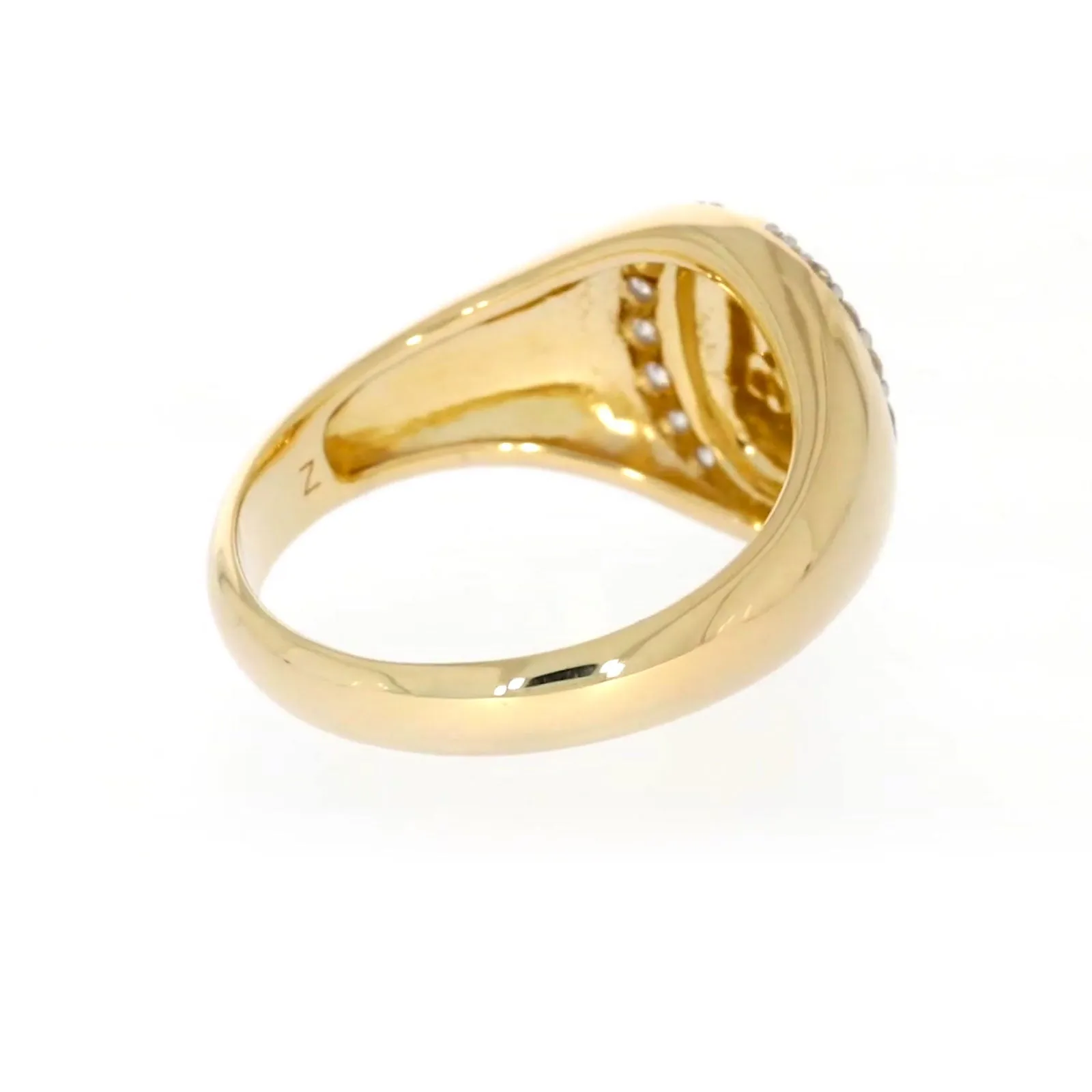 9ct Yellow Gold with 1/4 CARAT tw of Diamonds Halo Signet  Mens Ring