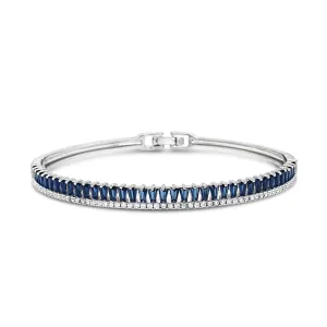 Absolute Jewellery Blue Sapphire Silver Bangle