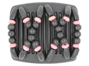 African Butterfly Chameleon Hair Comb - Beada Black 20