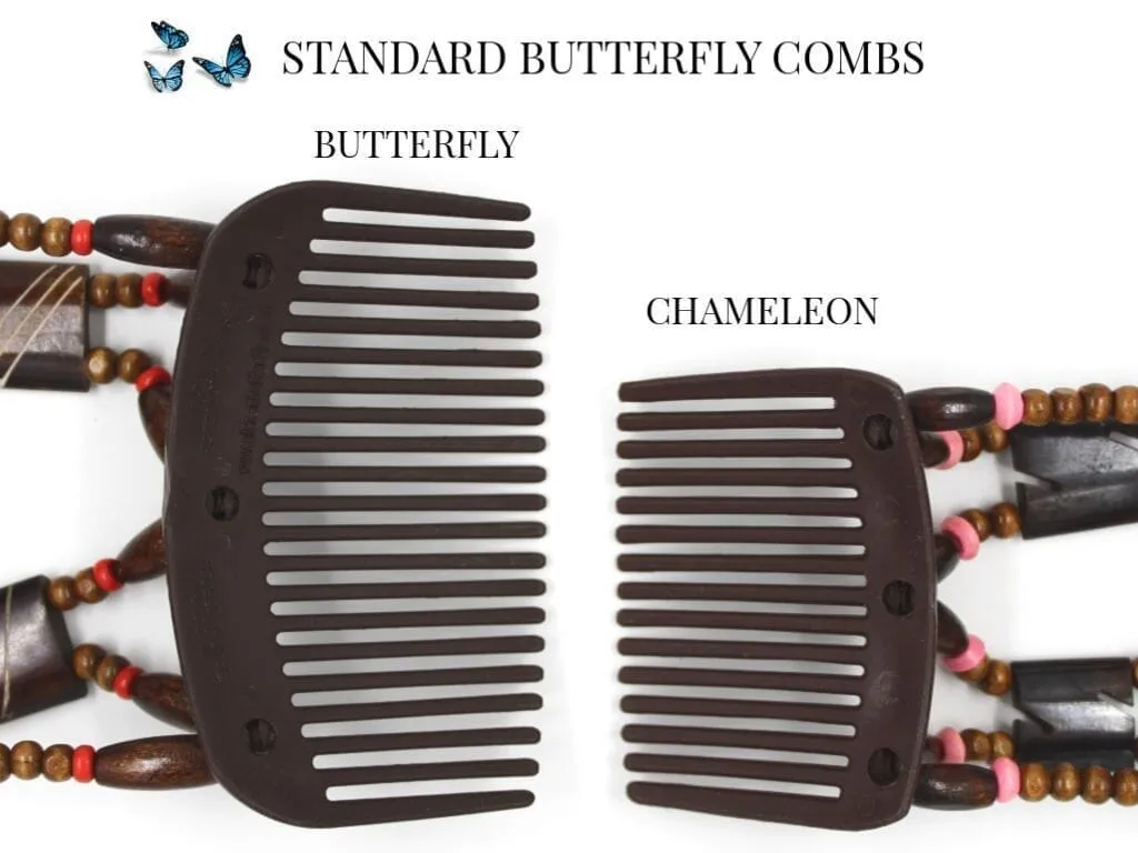 African Butterfly Chameleon Hair Comb - Dupla Blonde 40