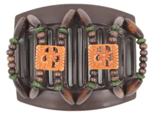 African Butterfly Thick Hair Comb - Dupla Brown 110