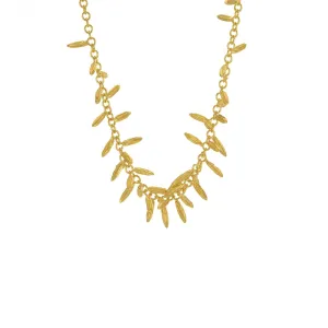 Alex Monroe Fennel Kissing Seed Necklace - 22ct Gold Plate