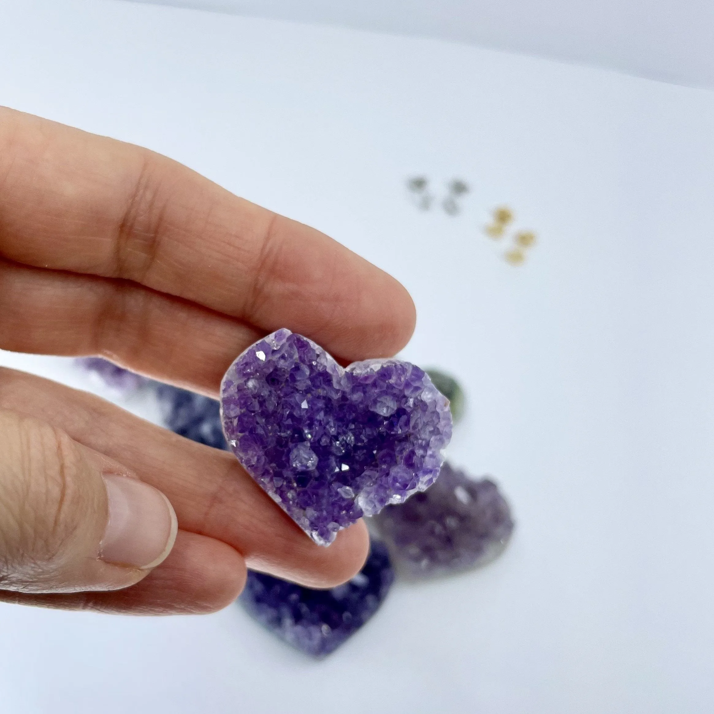 Amethyst Crystal Heart Keepsake