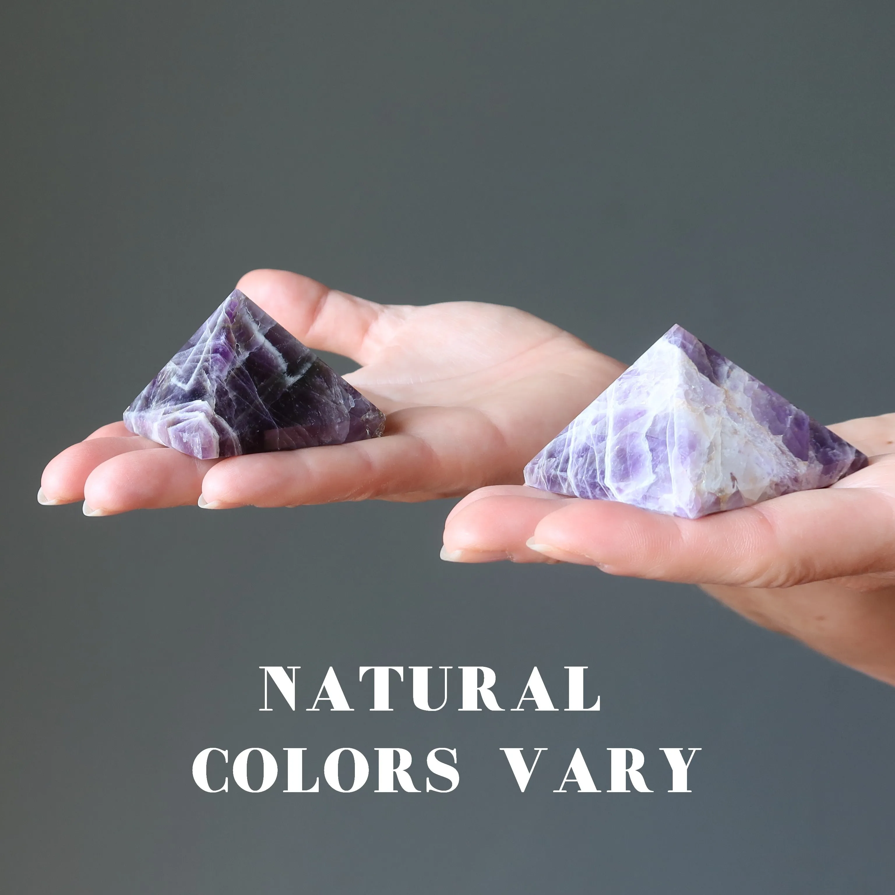 Amethyst Pyramid Power Purple Chevron