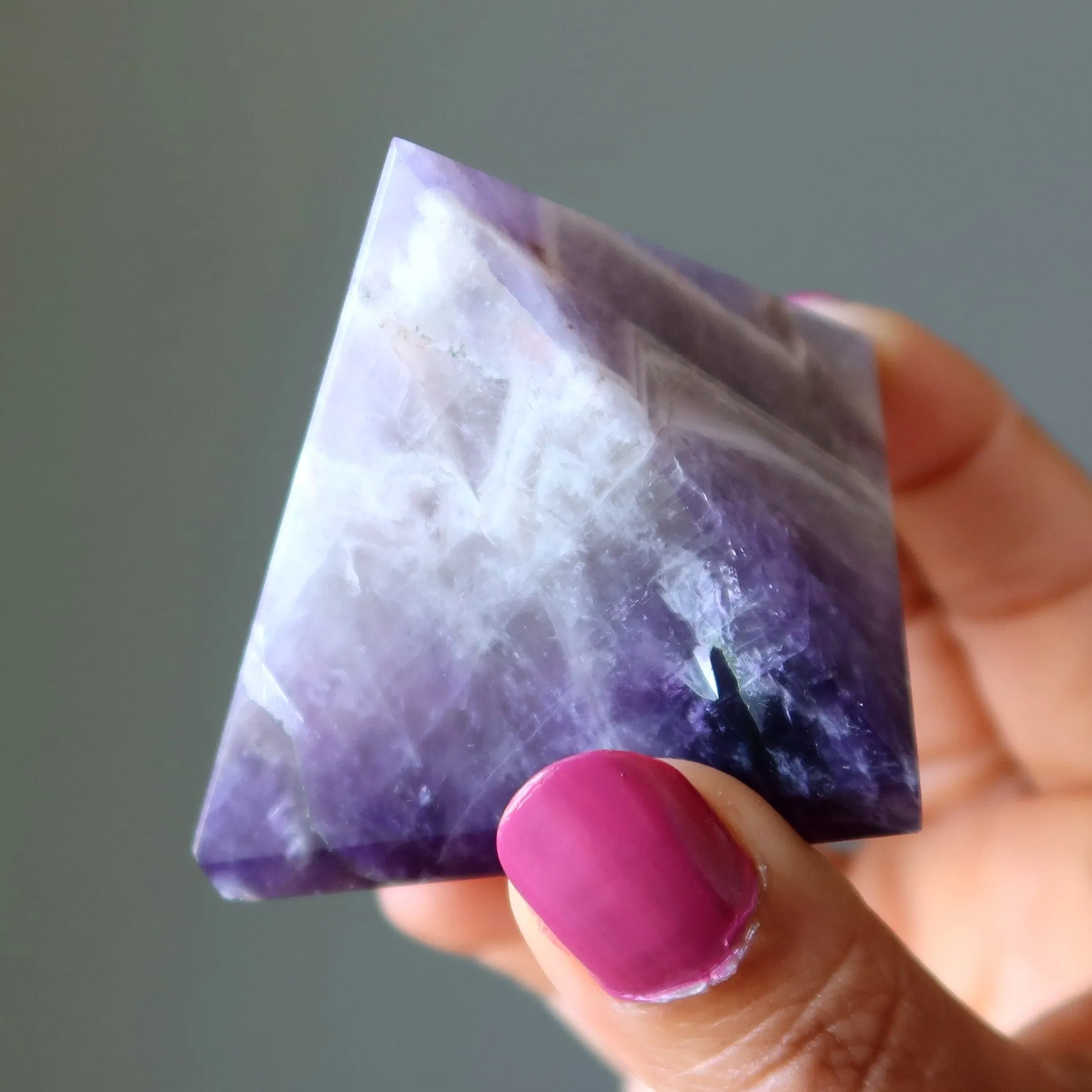 Amethyst Pyramid Power Purple Chevron