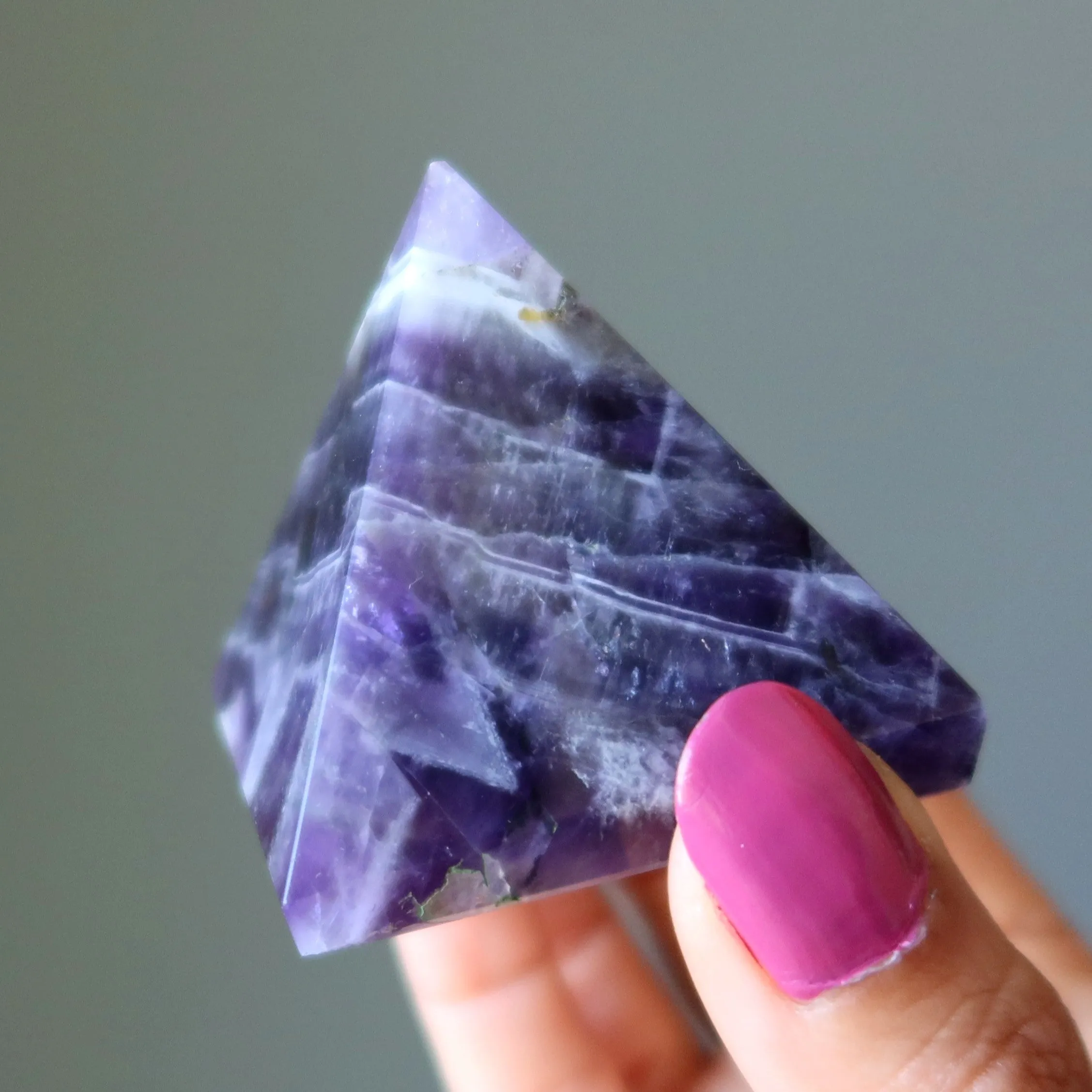 Amethyst Pyramid Power Purple Chevron