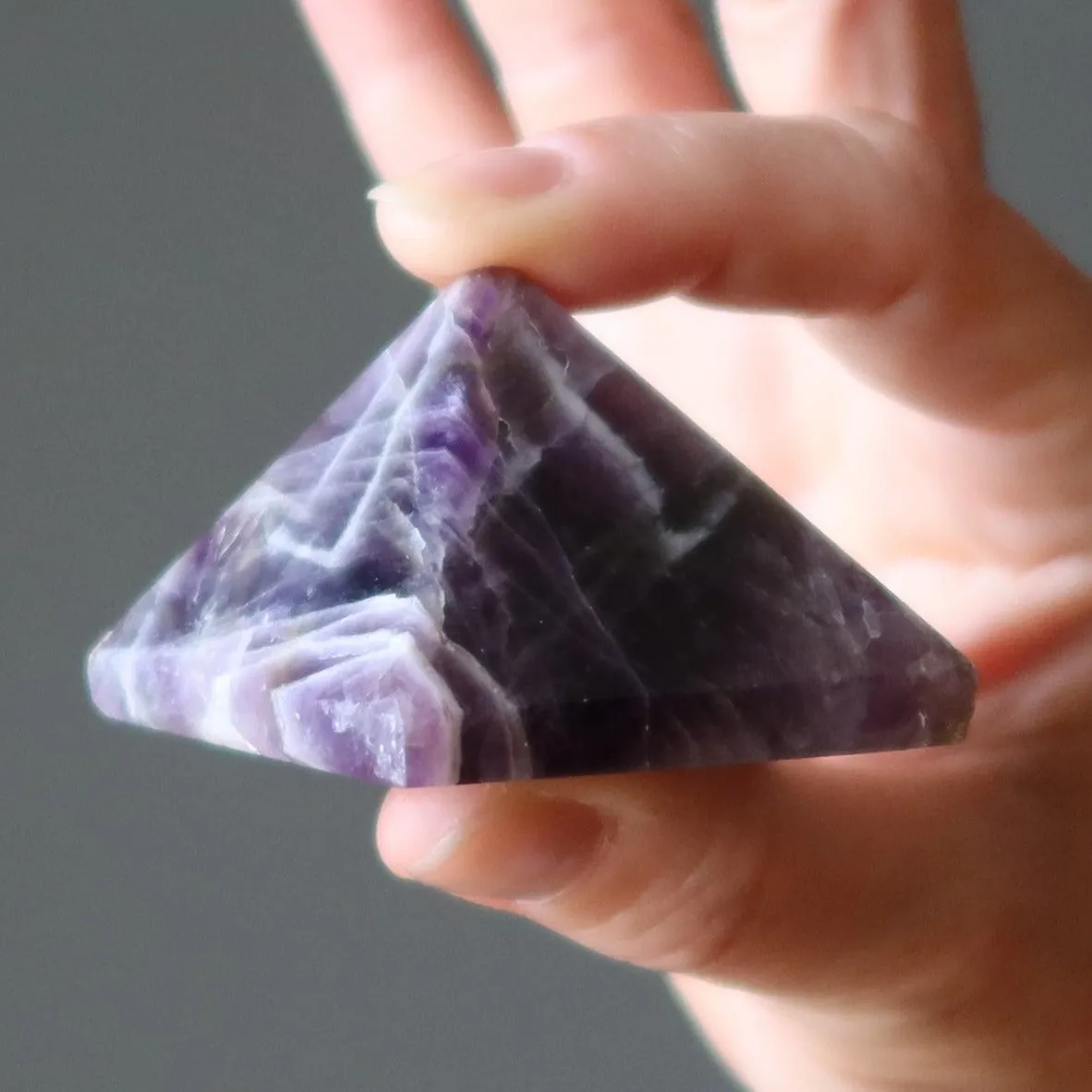 Amethyst Pyramid Power Purple Chevron