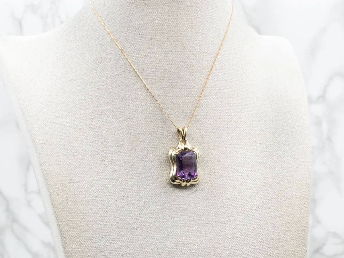 Amethyst Solitaire Pendant