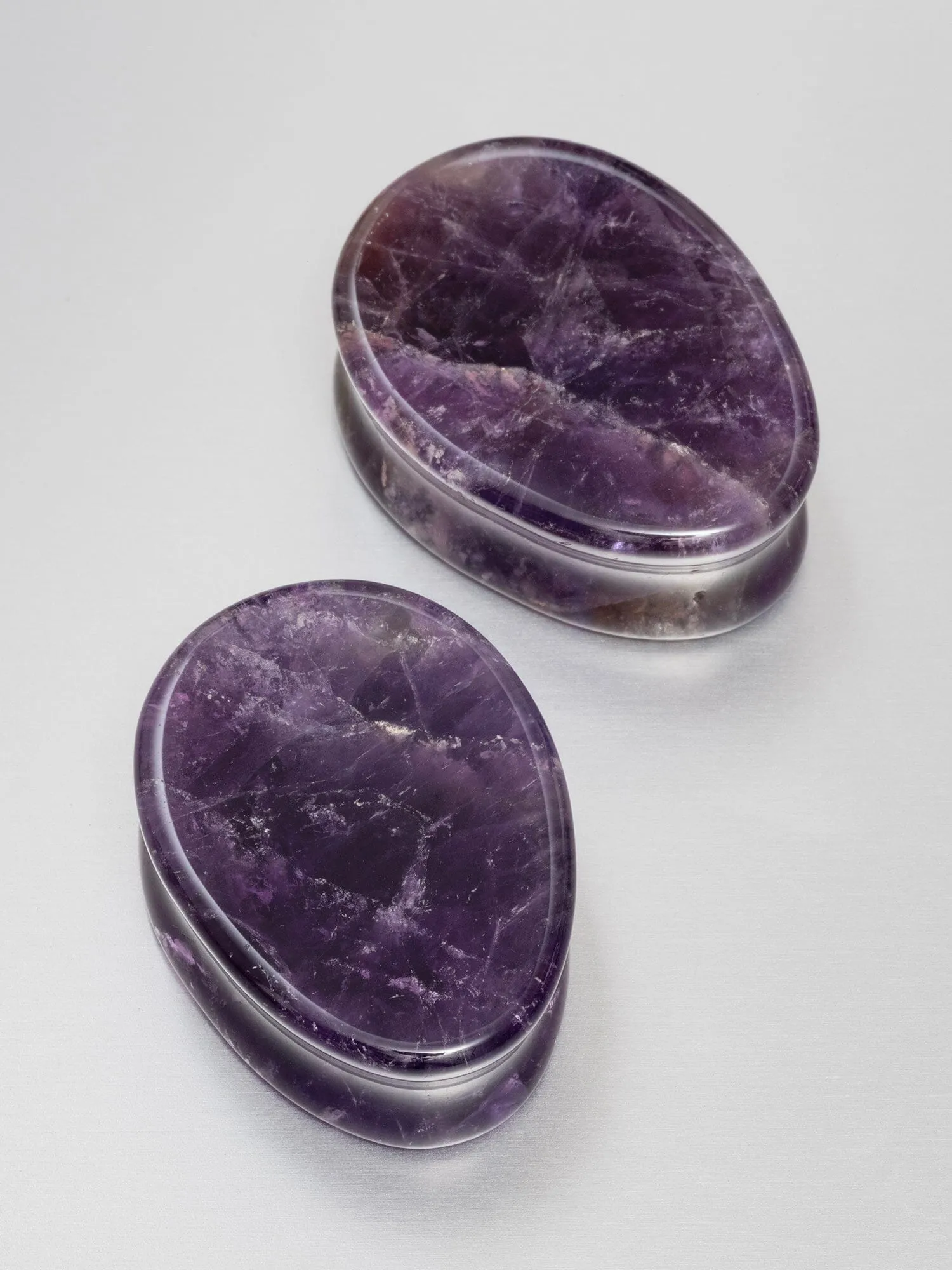 Amethyst Stone Teardrop Plugs