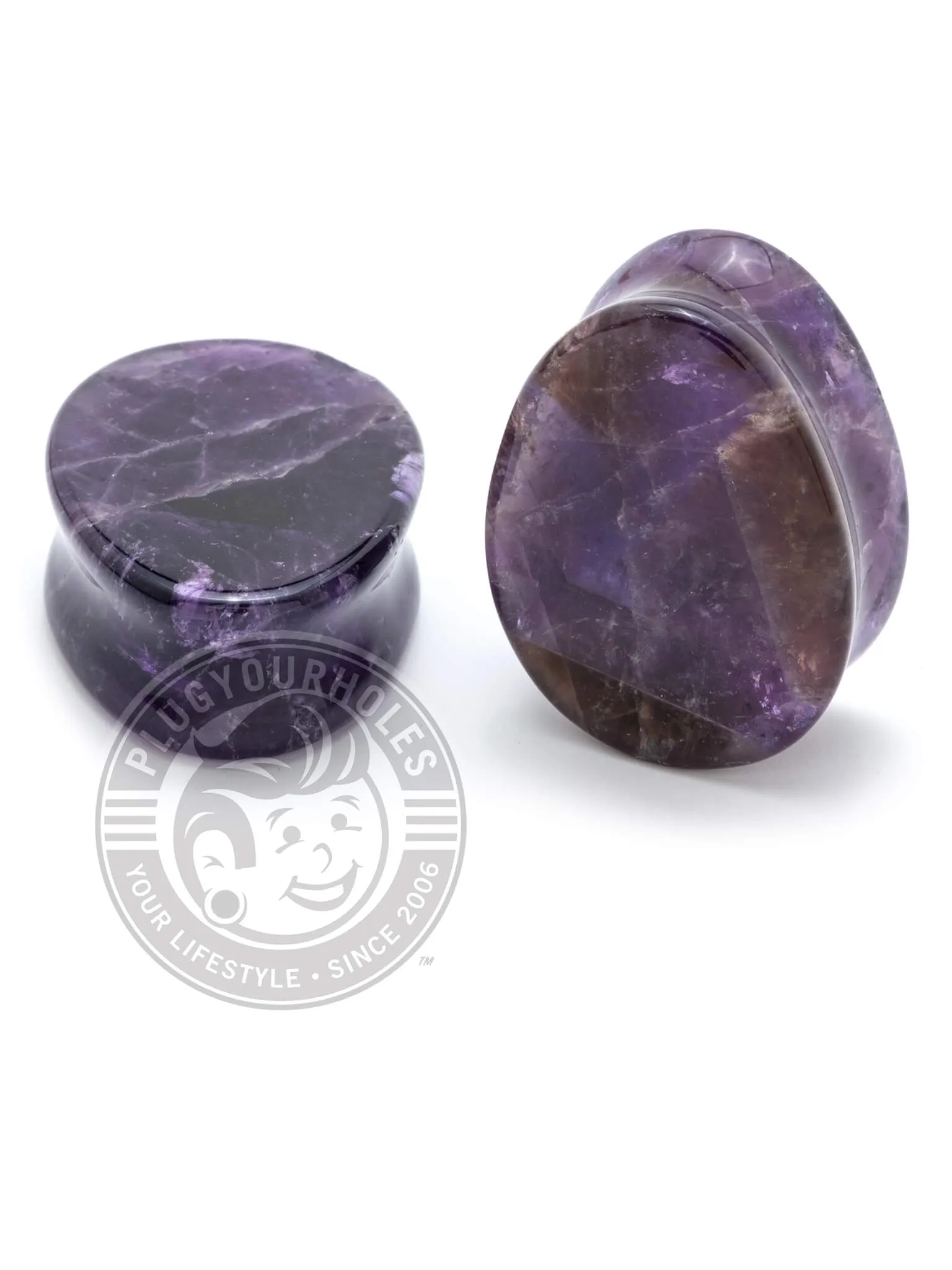 Amethyst Stone Teardrop Plugs