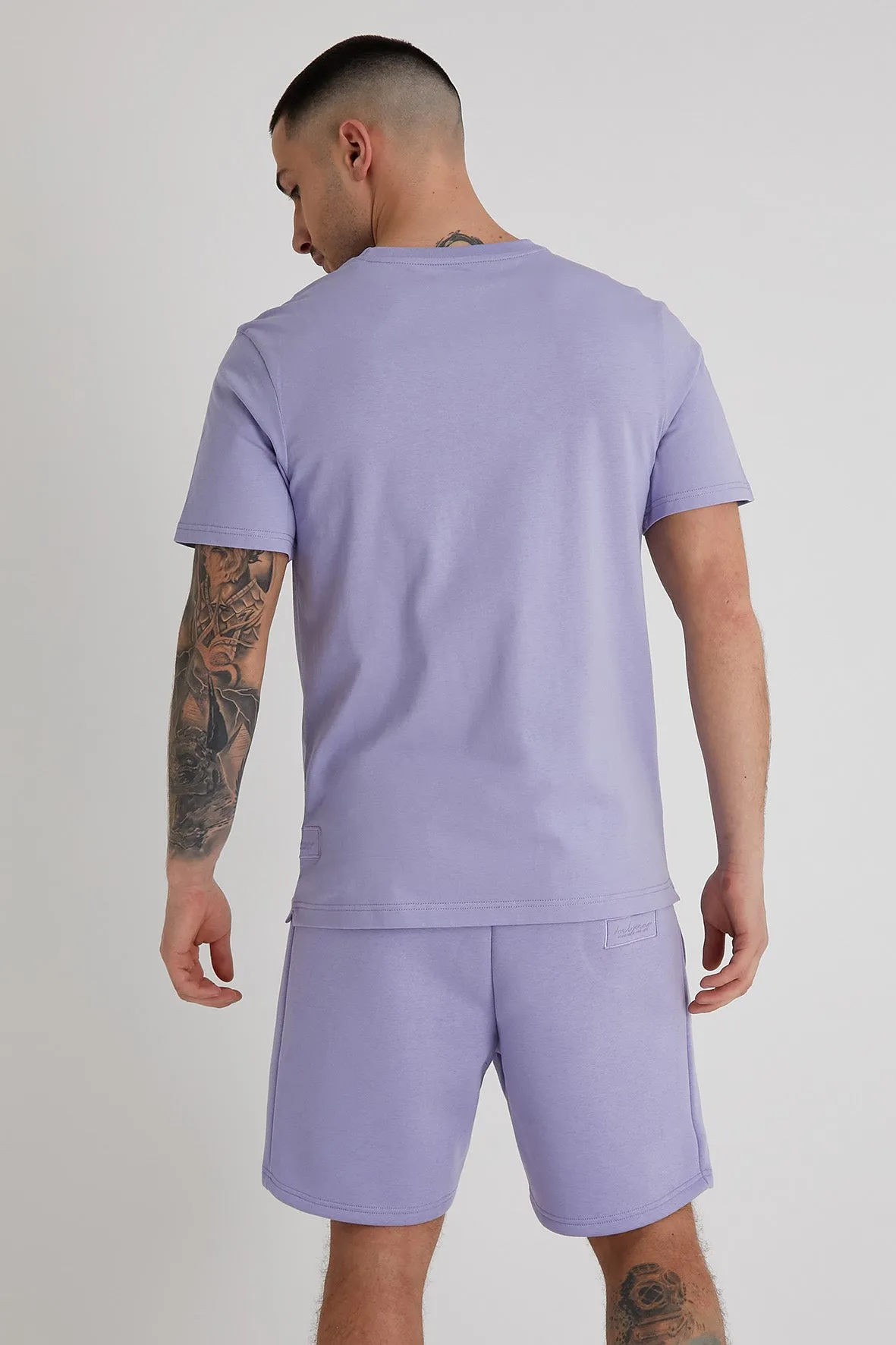 Aston crew neck t-shirt in Amethyst