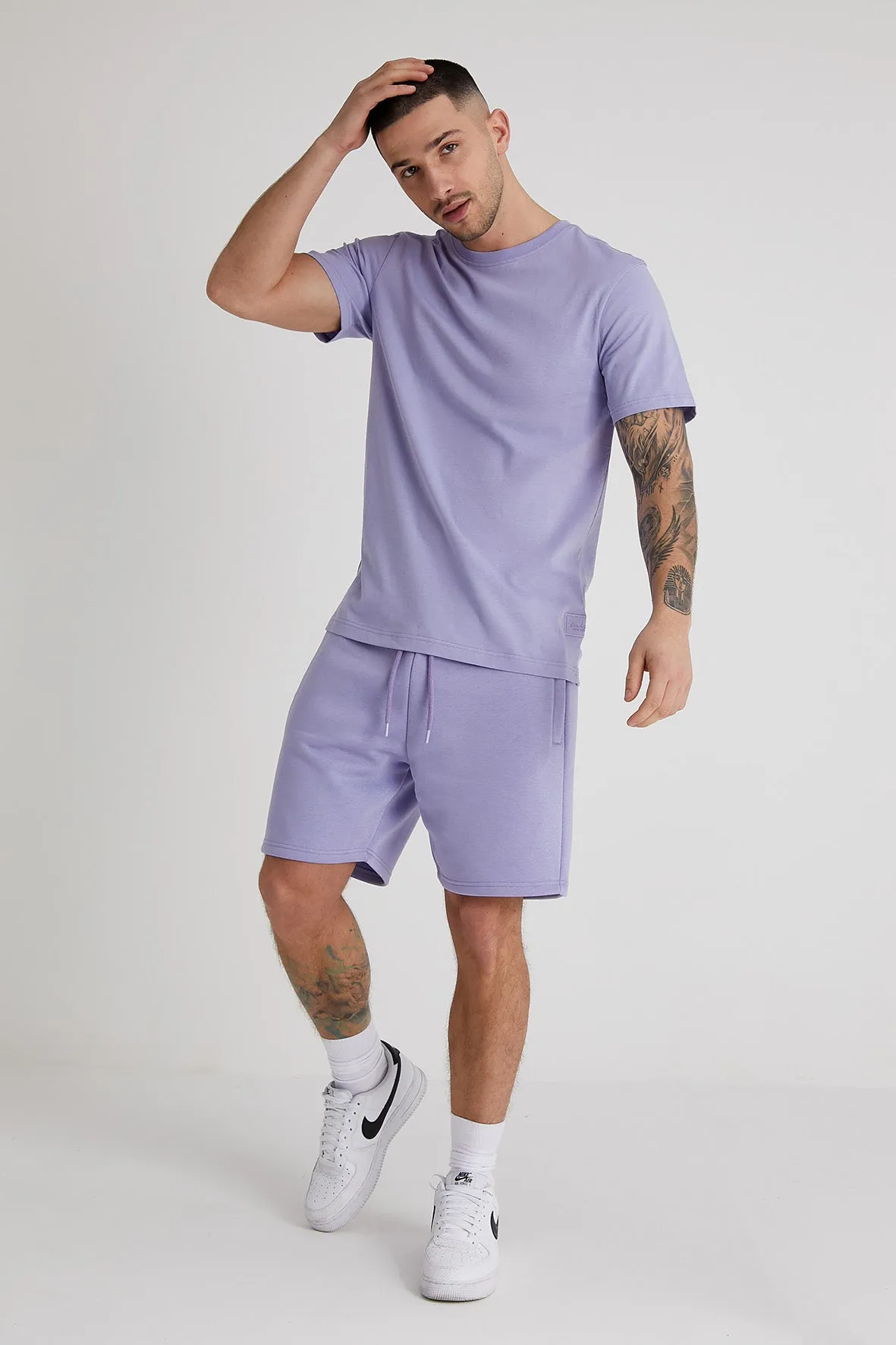 Aston crew neck t-shirt in Amethyst