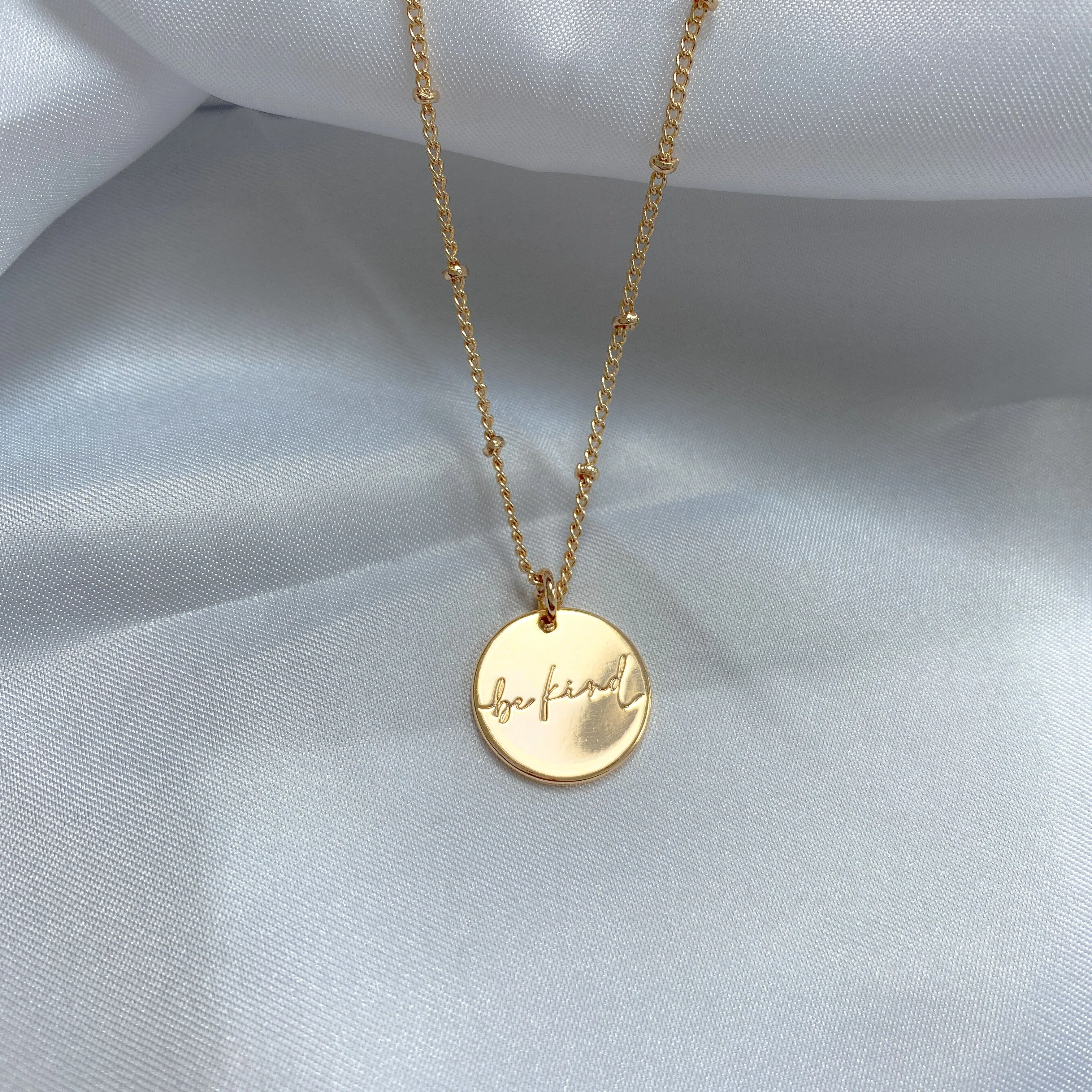 Be Kind Gold Pendant Necklace