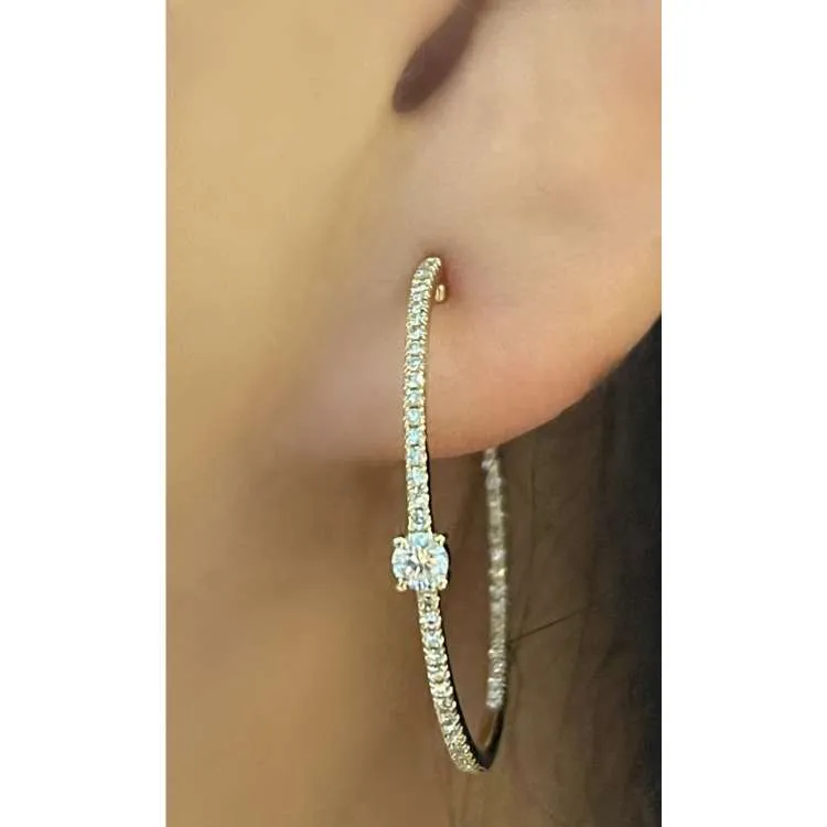 Big Hoop Diamond Sparkle Studs