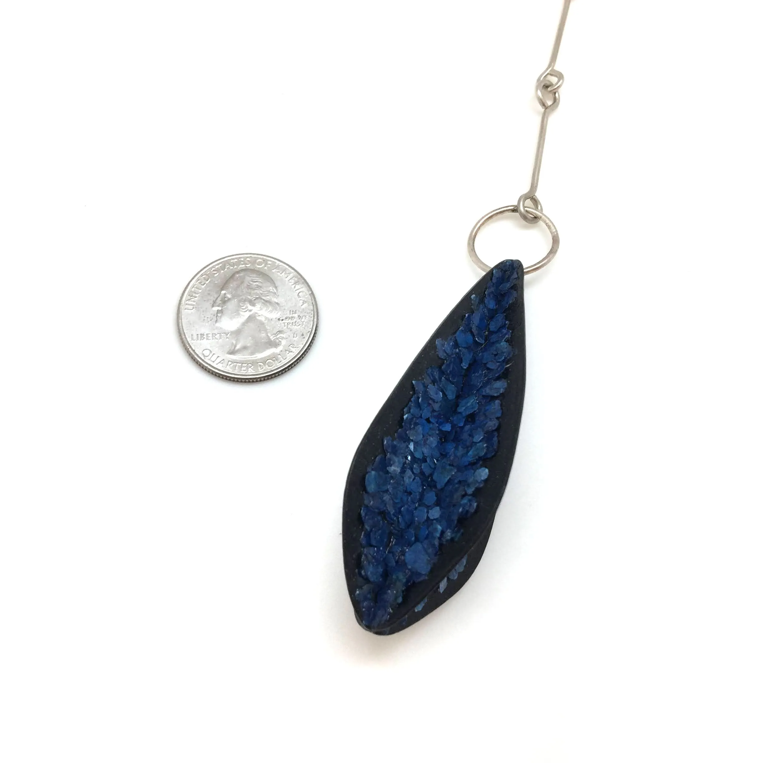 Blue Sliced Mica Necklace