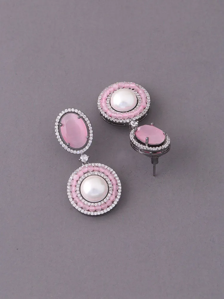 Blush Junia Zirconia Danglers