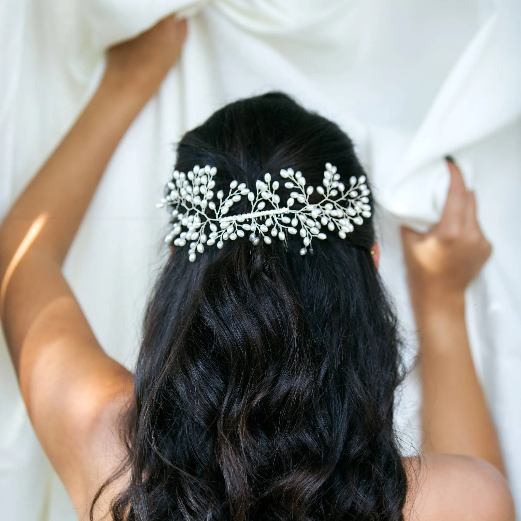 Bridal pearl Hair Comb