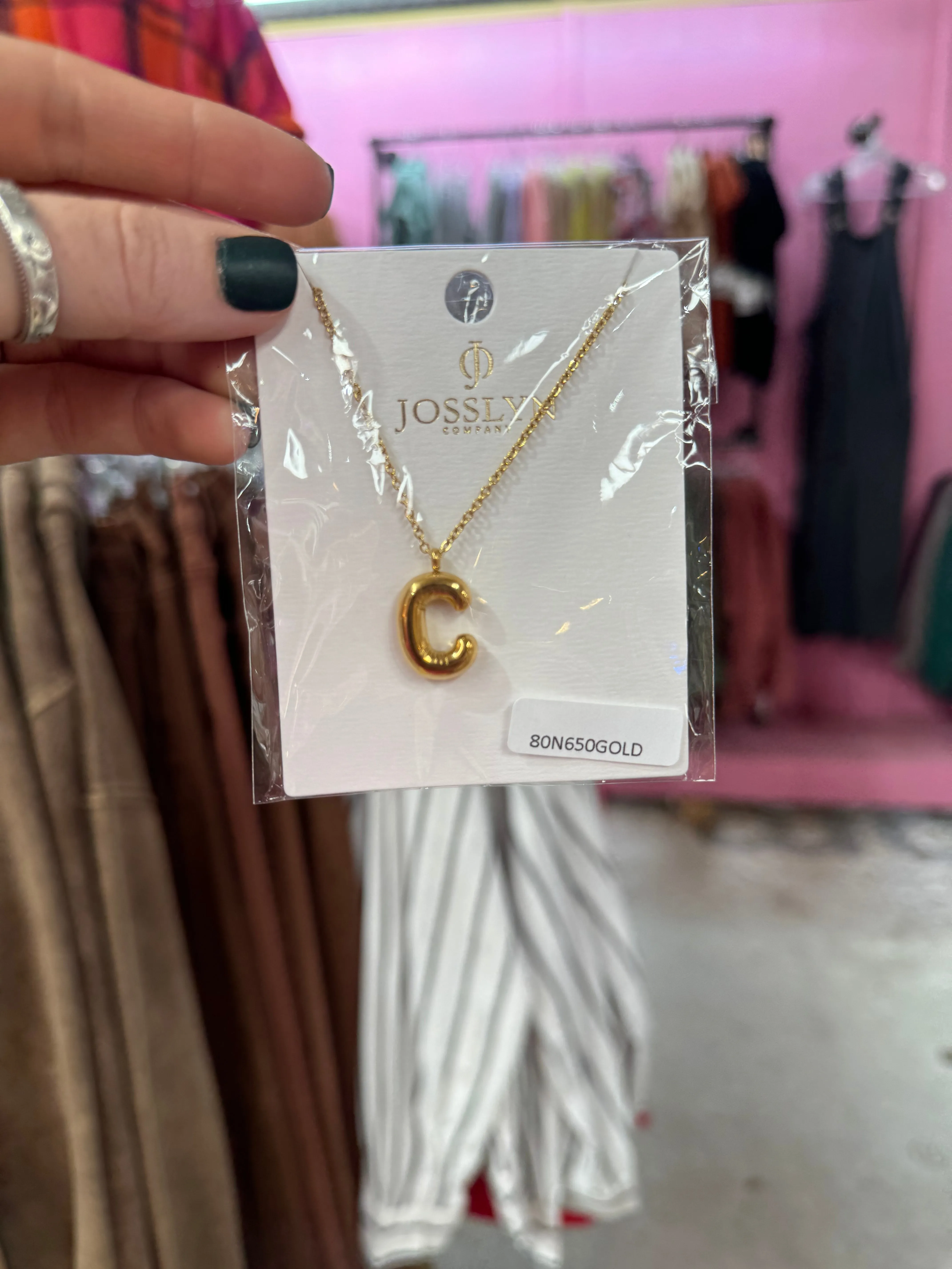 Bubble Initial Necklace