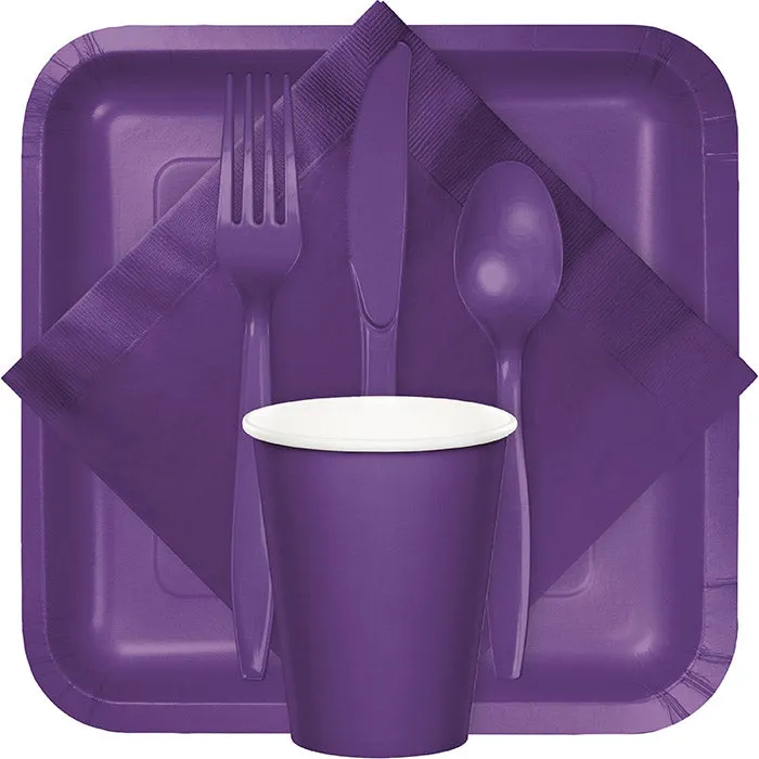 Bulk Amethyst Purple Assorted Plastic Cutlery (288 per Case)