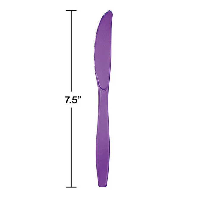 Bulk Amethyst Purple Plastic Knives (288 per Case)