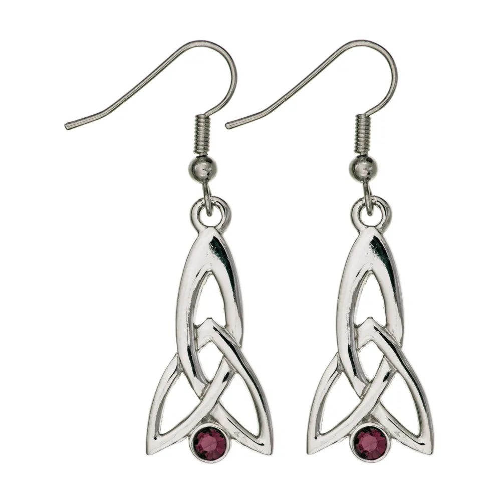 Celtic Fuchsia Earrings Light Amethyst