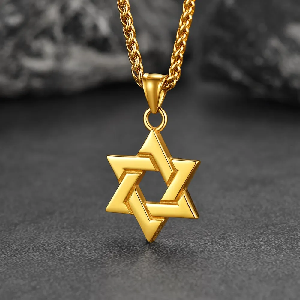 Classic Star of David Pendant Necklace For Men Women