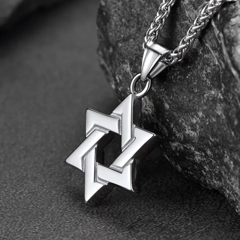 Classic Star of David Pendant Necklace For Men Women