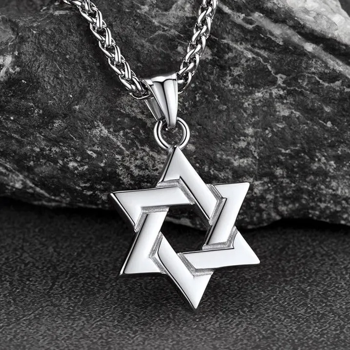 Classic Star of David Pendant Necklace For Men Women