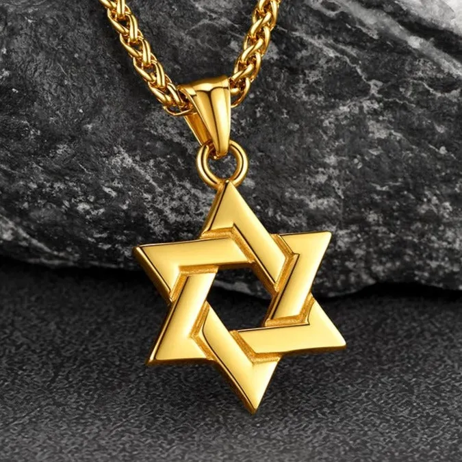 Classic Star of David Pendant Necklace For Men Women