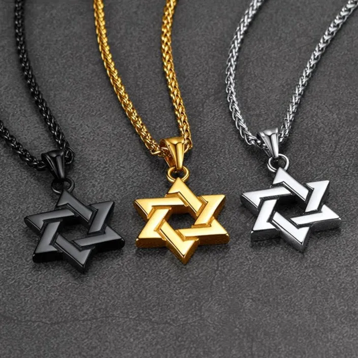 Classic Star of David Pendant Necklace For Men Women