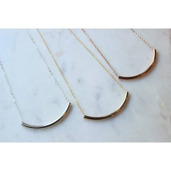 Curved Tube Necklace