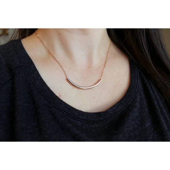 Curved Tube Necklace