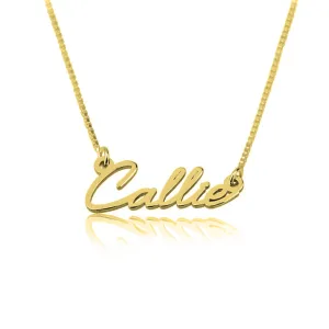 Dainty Name Necklace - 24k Gold Plated