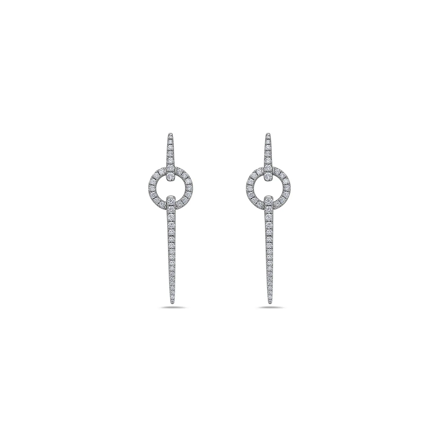 Diamond Circular Spear Earring