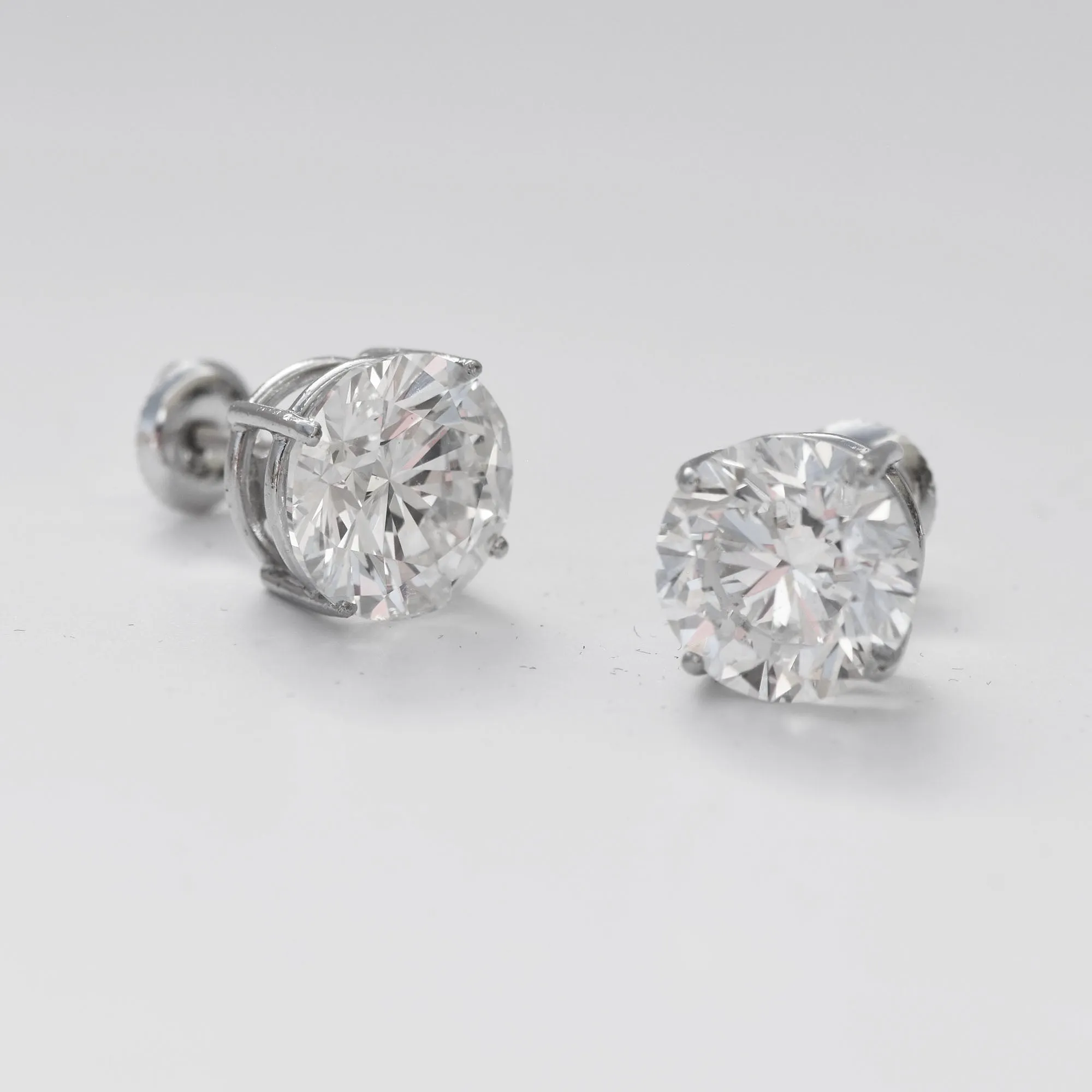 Diamond Stud Earring - Two Carats Each Ear